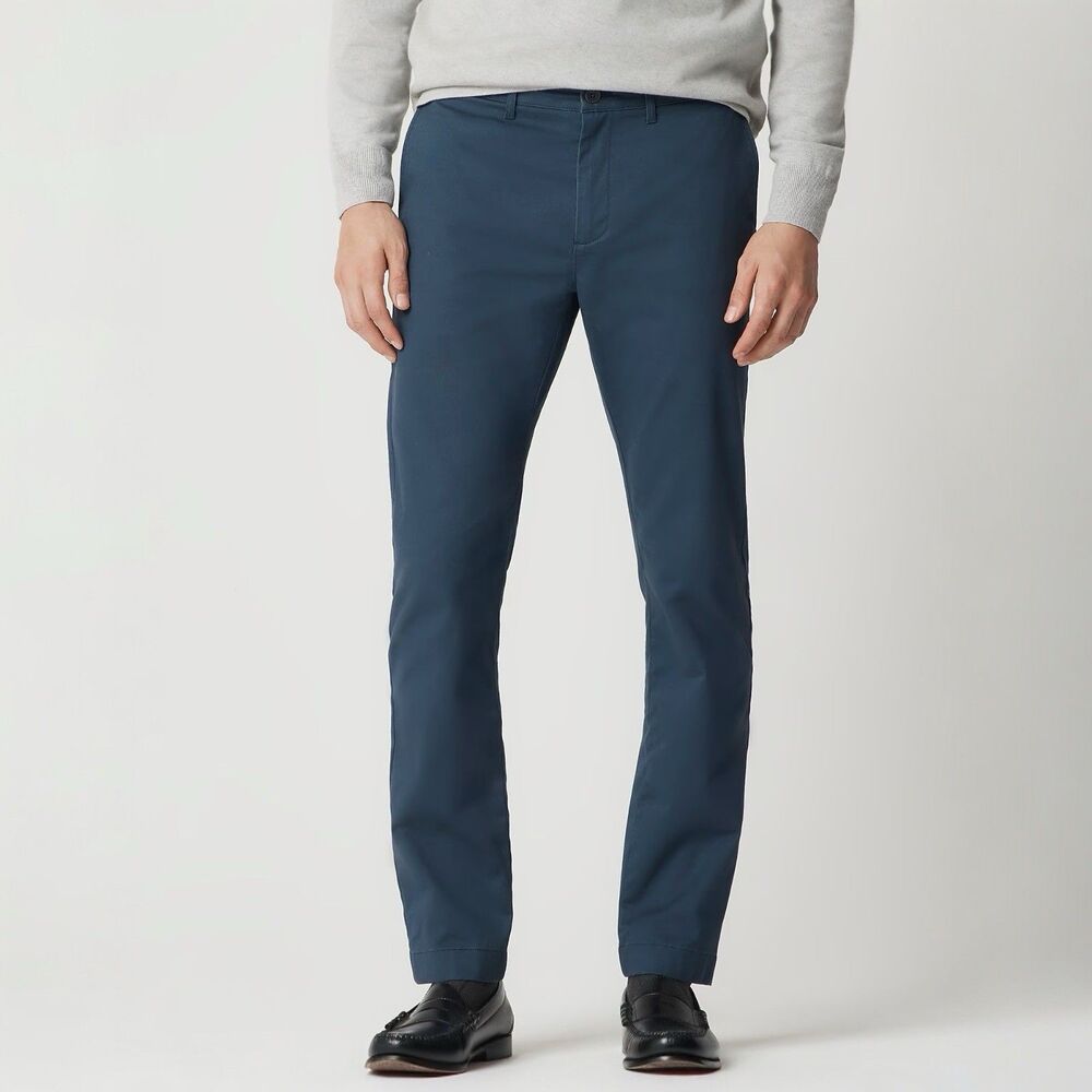 J Crew Pants Mens 38x32 Midnight Blue Slim-Fit TruTemp365® Chino Pant Preppy NWT